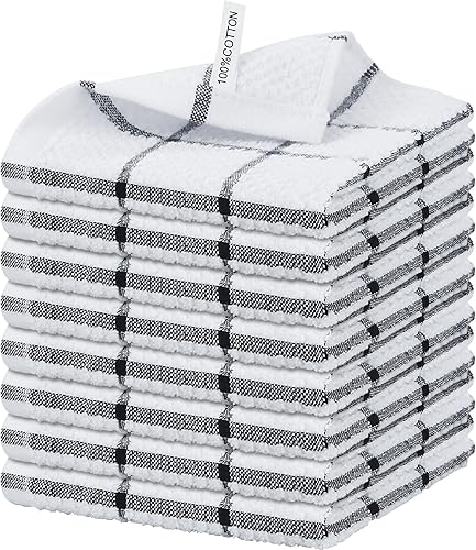 Nialnant Paquete de 6 toallas de cocina, grandes 100% algodón, toallas de cocina, toallas de mano, paños de cocina para secar platos, 13 x 28