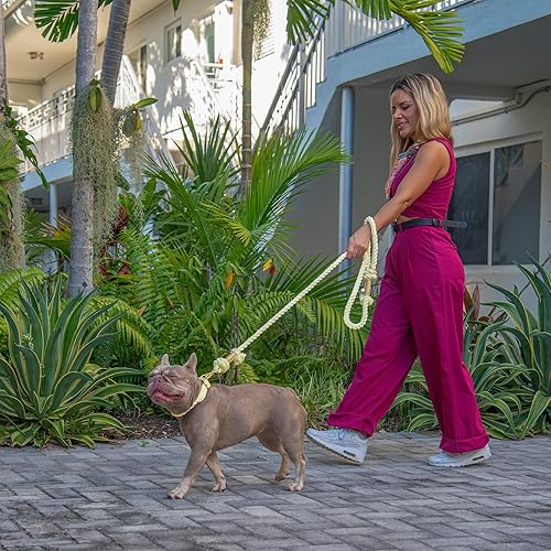 Miniatura 22 de Premium Cotton Rope Leash for Medium & Large Dogs – 5 ft Handcrafted, Strong, Stylish & Durable with 360° Swivel Heavy-Duty Clip – Perfect for