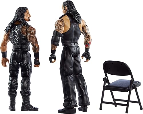 Miniatura 4 de WWE Roman Reigns vs Undertaker Battle Pack Series #66 con dos figuras de acción articuladas de 6 pulgadas y equipo de anillo