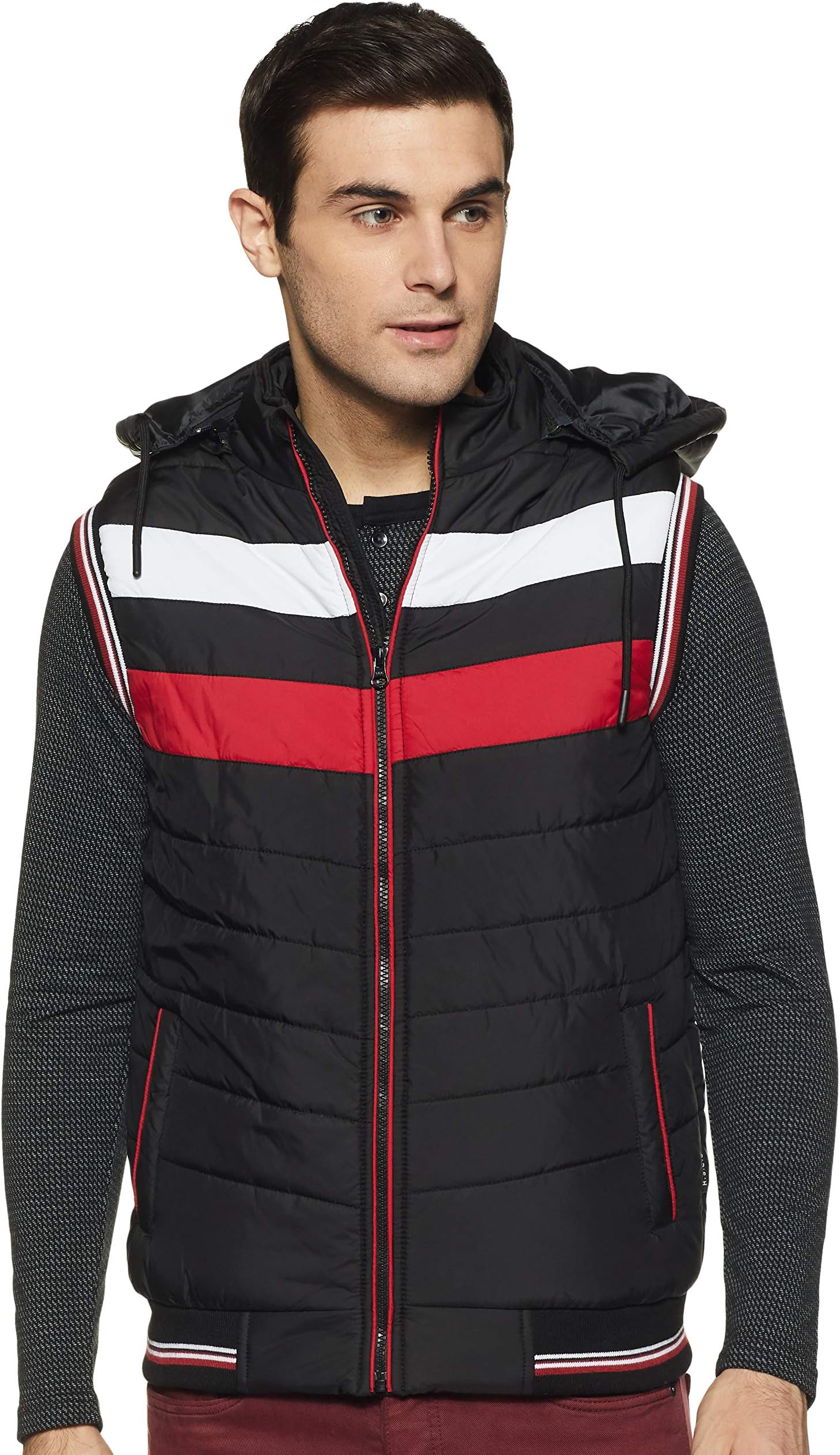 Amazon Brand - House & Shields Men's Quilted Color Block Winter Jacket