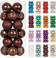 Vista 45 de XmasExp - Juego de 24 adornos de Navidad inastillables, bolas de árbol de Navidad, decoraciones para bolas de árbol de Navidad, 40 mm/1.57