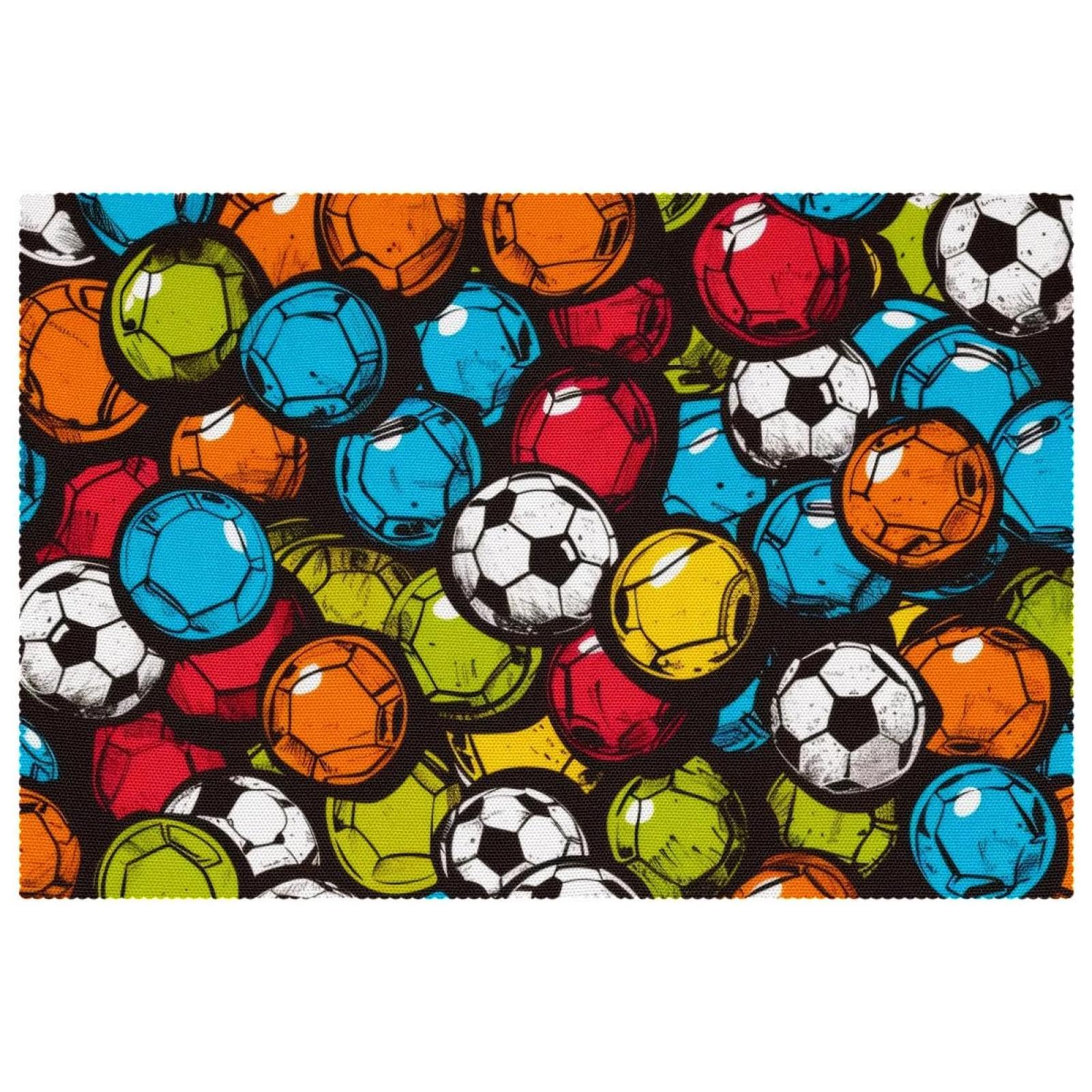 Set de table foot résistant chaleur grand format 30x45cm antidérapant x6