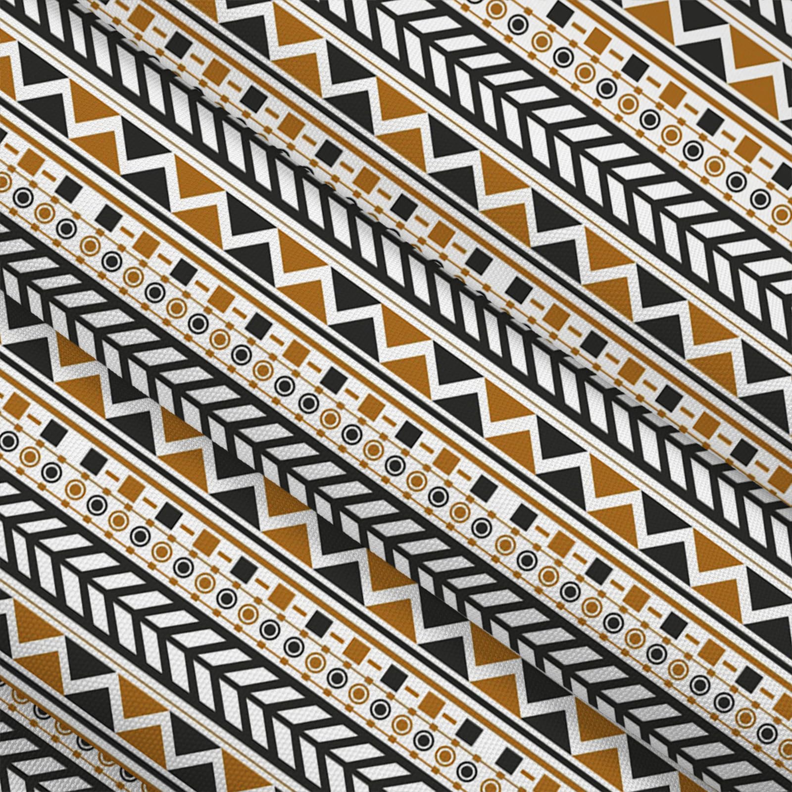 YONGFOTO Rideaux Boho pour Chambre Vintage Géométrique Occidental Tribal Semi-Transparent Filtrant la Lumière Rideau pour Salon avec Passe-Tringle 1 Panneau 140 x 245 cm
