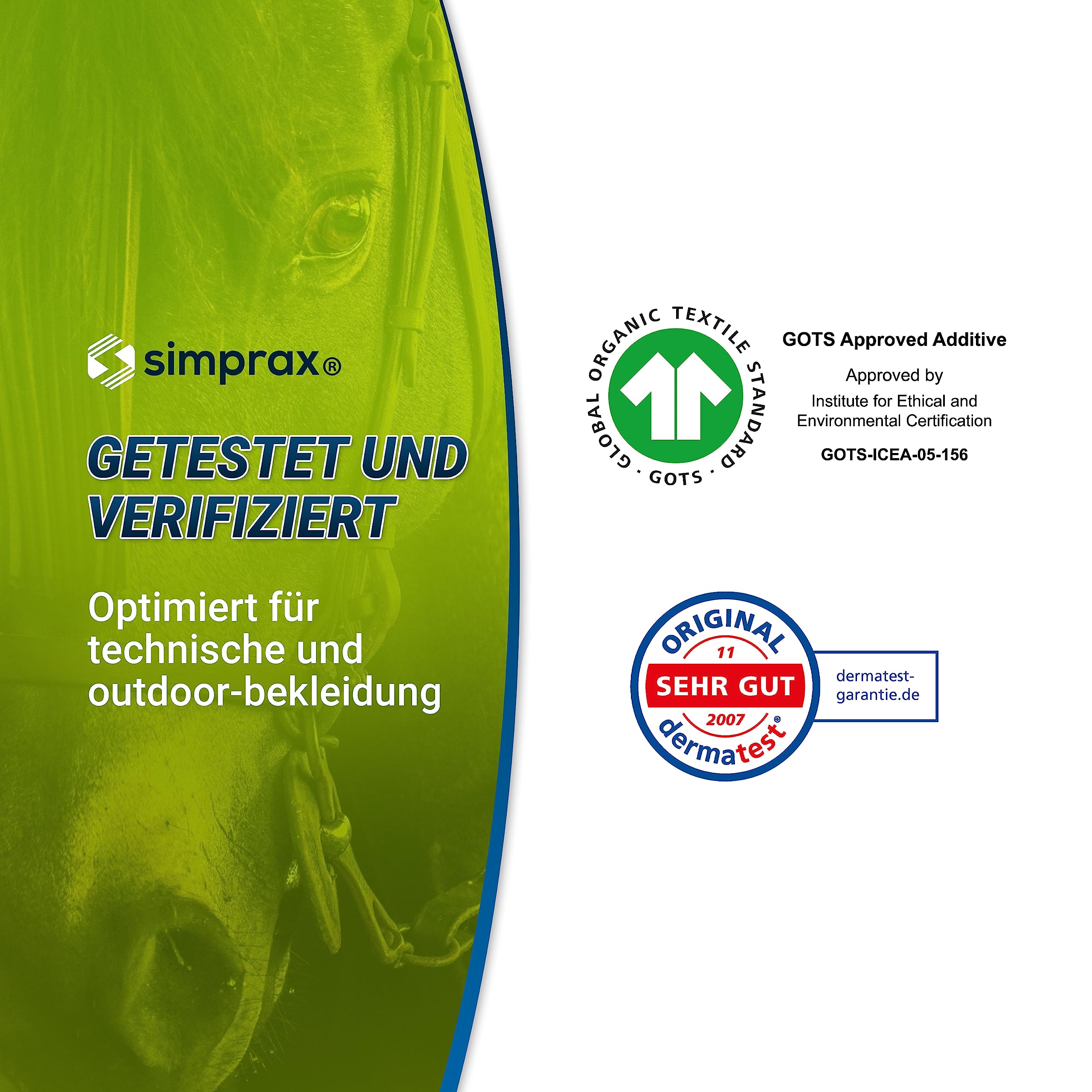 Pferdedecken Waschmittel als Vorbereitung für wirkungsvolle Imprägnierung I erneuert Atmungsaktivität, Effektiv gegen Schmutz für Sattelunterlagen, Synthetik & Baumwollendecken, OEKO