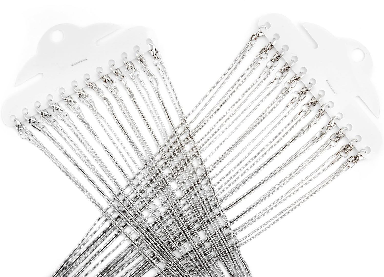 24pcs 18 Inch 925 Silver Plated 1.2mm DIY Snake Chain Charms Link Necklace With Lobster Clasps for Jewelry Making - Image 6