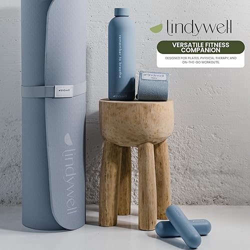 Miniatura 5 de Lindywell Juego de 2 pesas de mano de agarre suave, 2.2 libras, pesas de mano para mujeres y hombres, tonificación fina, pilates, terapia física,