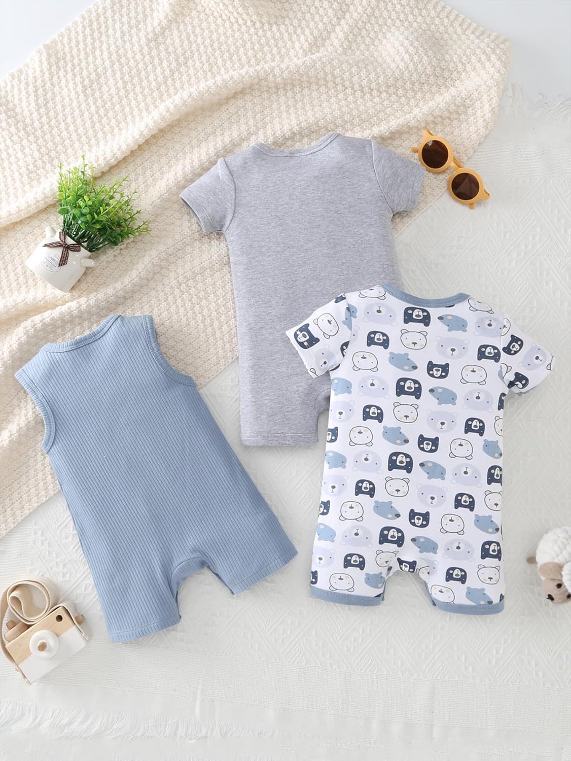 Baby Boy Rompers Short Sleeve Cotton Toddler Rompers Graphic Print Baby Clothes One-Piece Outfit - Image 8