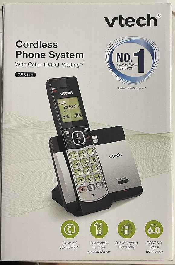 VTech CS5119 DECT 6.0 Cordless Phone 1 Handset Office