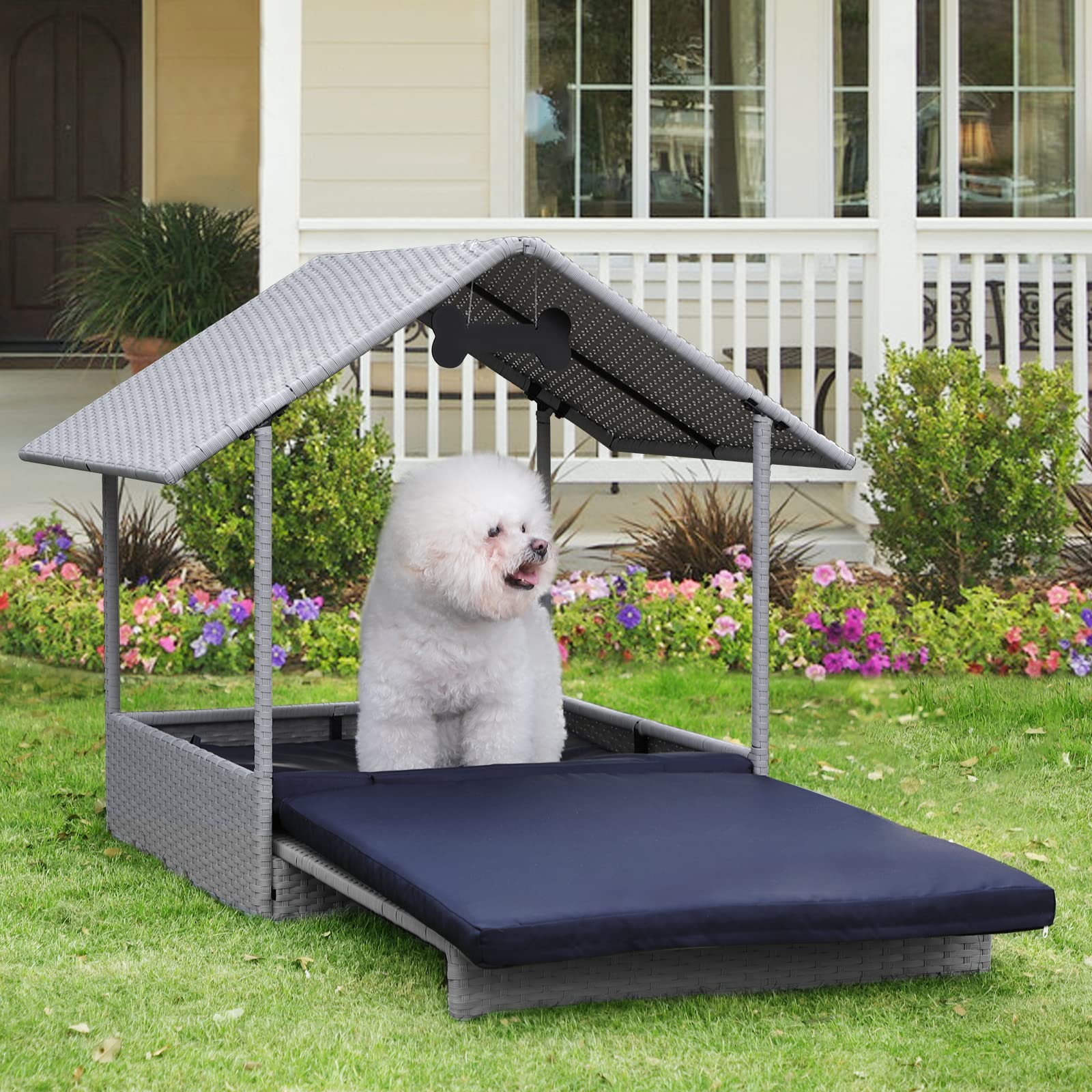 Outdoor Wicker Dog Bed