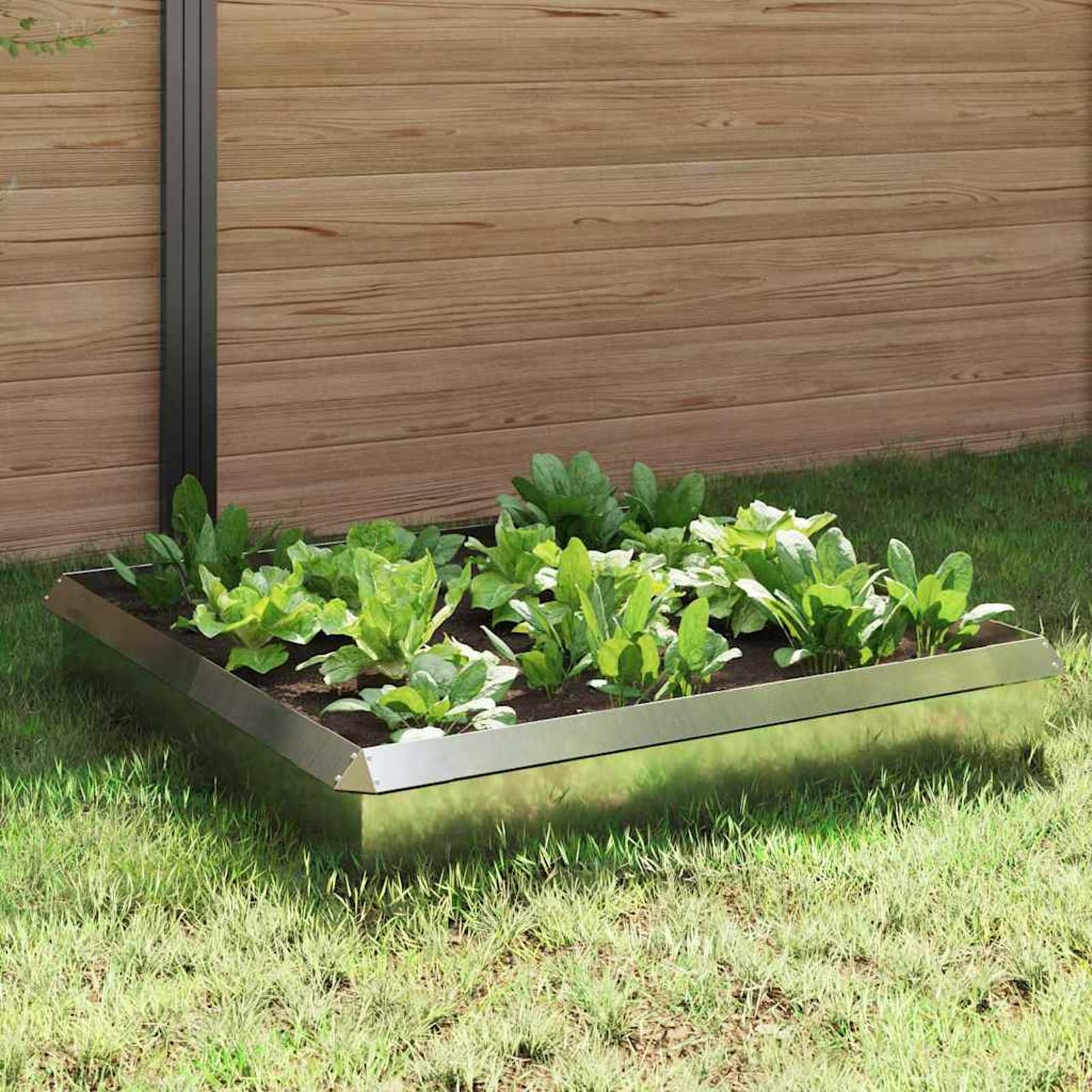 Recinzioni per lumache, 8 Pezzi in Acciaio zincato, Design Moderno e Linee pulite per Giardino esterno874880