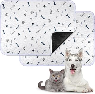 Zocipro 2 Stück Welpenunterlagen Waschbar 45x60cm, Inkontinenzunterlagen für Welpen, Superabsorbierende und Wiederverwendbare Hundetrainingsunterlagen für Zuhause, Auto und Reisen