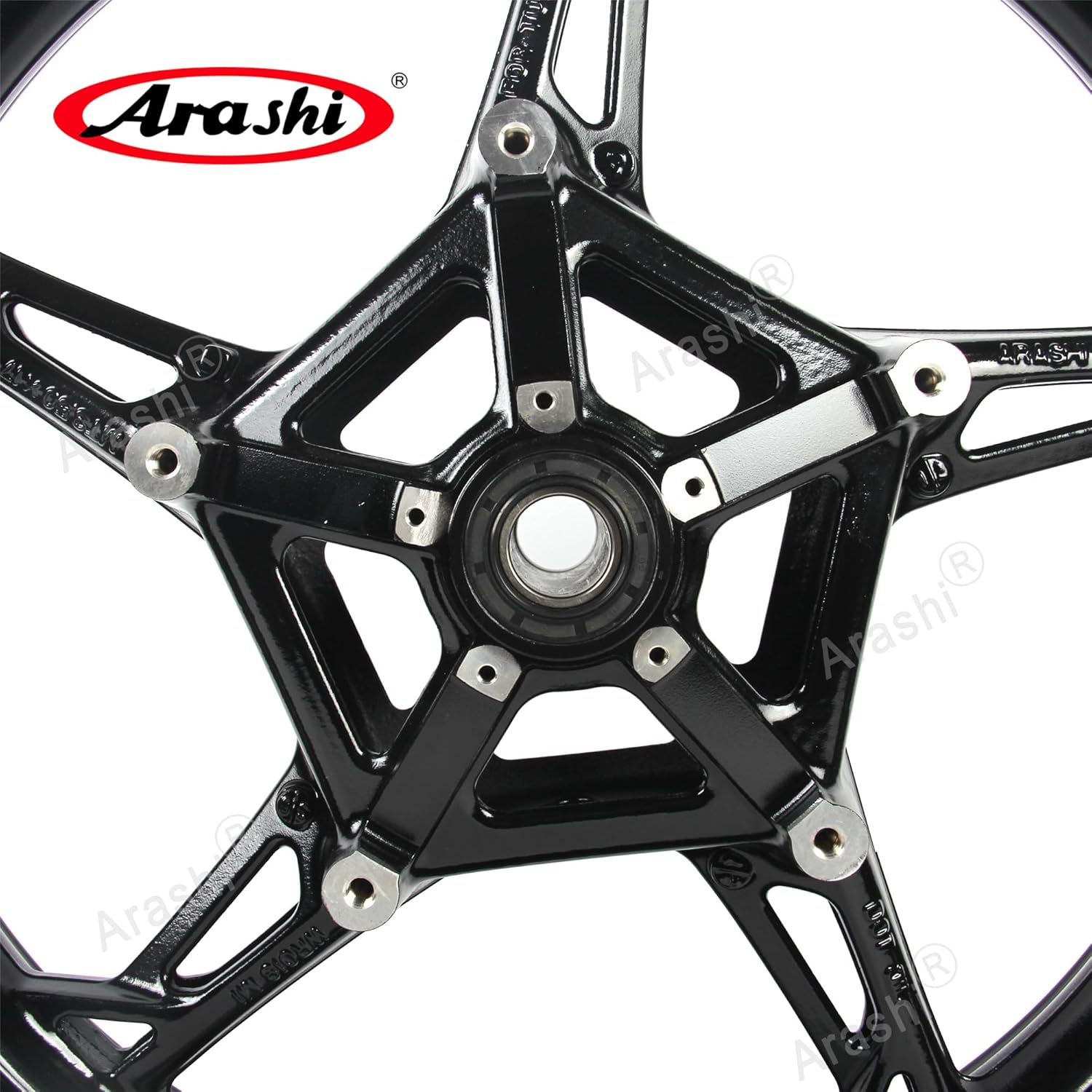 Arashi Front Wheel Rim for BMW S1000R S1000XR 2019-2025 Non-M Version, Motorcycle Replacement Accessories Parts Gloss Black
