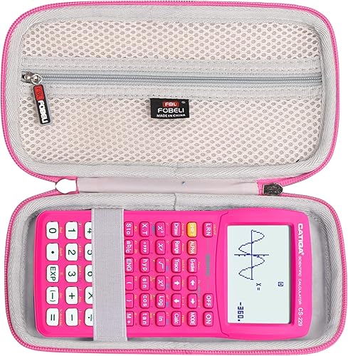 Funda de transporte compatible con calculadora científica CATIGA, impermeable, a prueba de golpes, bolsa de almacenamiento portátil de viaje (solo