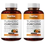 Turmeric Curcumin with BioPerine Black Pepper and Ginger - Made in USA - 240 Vegetarian Capsules for Advanced Absorption, Joints Support