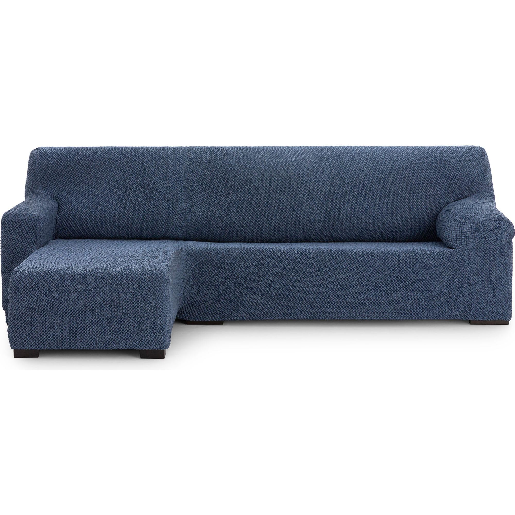 Housse pour canapé chaiselongue bleu pour protéger le salon des enfants