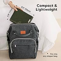 Vista 2 de KeaBabies Cambiador de pañales portátil, fácil de limpiar, plegable, impermeable, cambiador de bebé para bolsa de pañales, compacto, ligero, 25 x 13