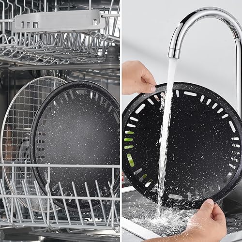 Miniatura 5 de Parrilla eléctrica de barbacoa 2 en 1 para interiores, sin humo, parrilla de carbón portátil con sartén y red de parrilla, para cocinar en