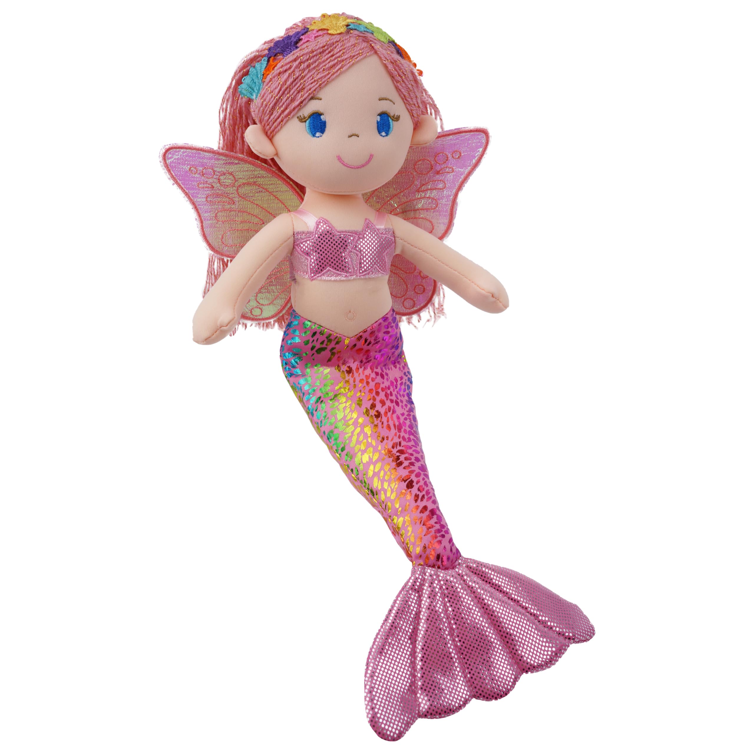 Lullaberry 40cm Selina Pearl Mermaid Fairy Doll, Soft Plush Doll with Shimmery Wings & Sparkly Tail - Image 2