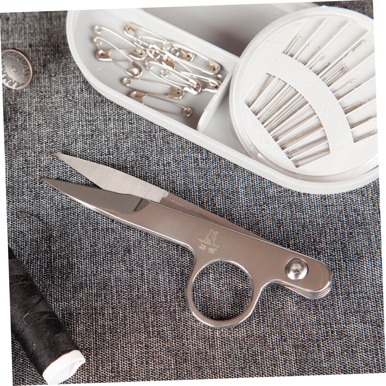 NUOBESTY 3pezzi Forbice Da Cucito Acciaio Inossidabile Per Filo Utensile Da Ricamo Pratico e Compatto Per Tessuti e Artigianato