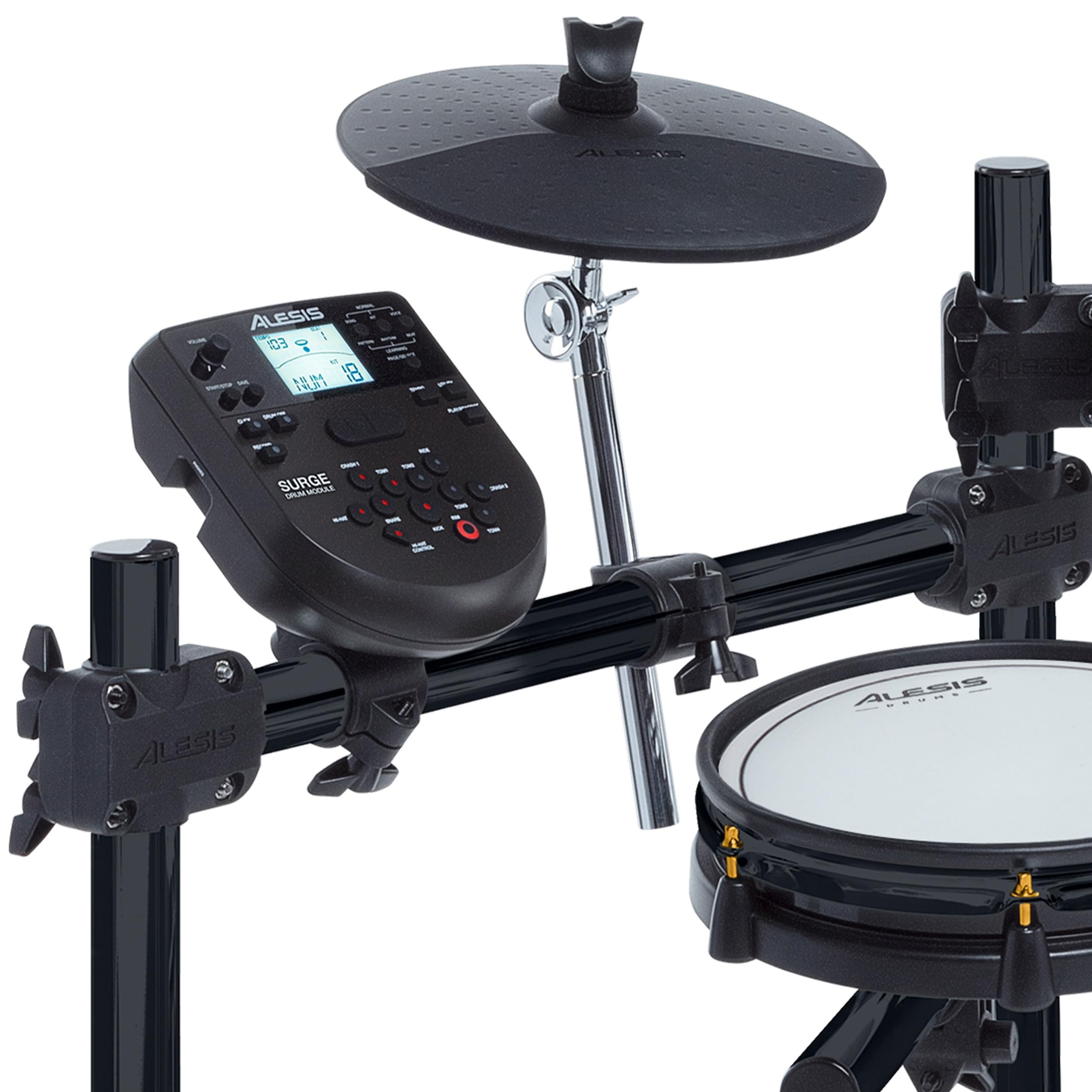 Alesis Surge SE Kit – Batteria Elettronica con Pelli Mesh, Connettività USB MIDI e Modulo con 40 Kit, 385 Suoni e 60 Basi