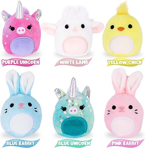 Miniatura 3 de ArtCreativity Peluches de Pascua a granel – Juego de 6 juguetes de Pascua de peluche – Animales de peluche para niños en colores pastel – Diseños de
