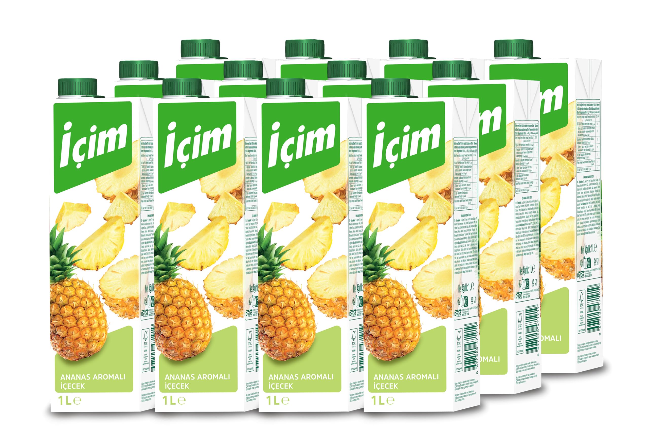 İÇİM Ananas Aromali İçecek 1 Lt X 12