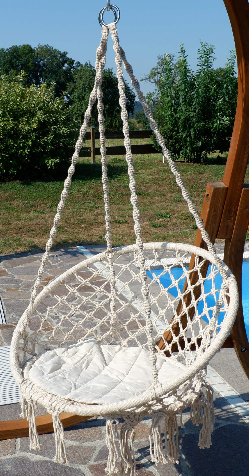 ALEOS. AS-S Design Chaise Suspendu Cruz avec Coussin (sans Support)