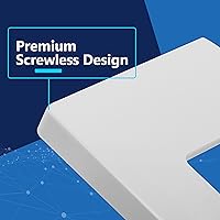 Vista 128 de LIDER LSWP-32M-W10P Placa sin tornillos acabado mate para interruptor, tamaño mediano de 2 segmentos de 4.88 x 4.92", policarbonato termoplástico