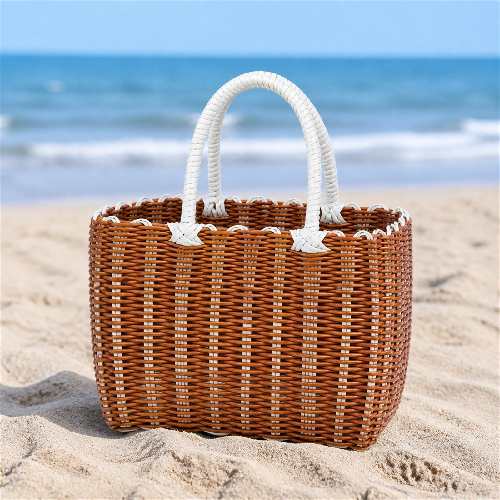 Panier de plage en paille