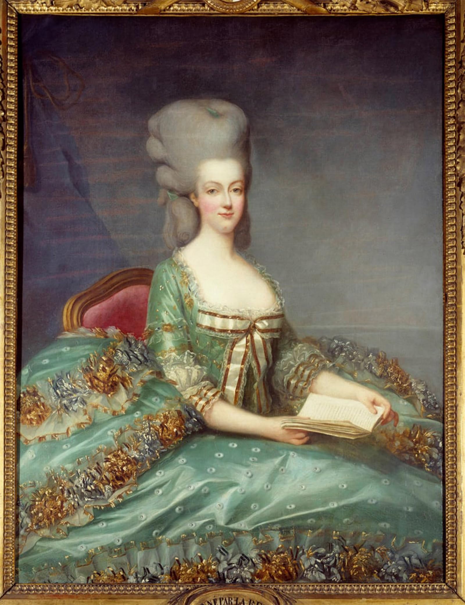 POSTERIIk Vintage Print Pop Art Landscape Artwork Portrait of Marie Antoinette Queen of France This Portrait Was Given by Francois Hubert Drouais Art Prints for Office Home Decor 60x90cm