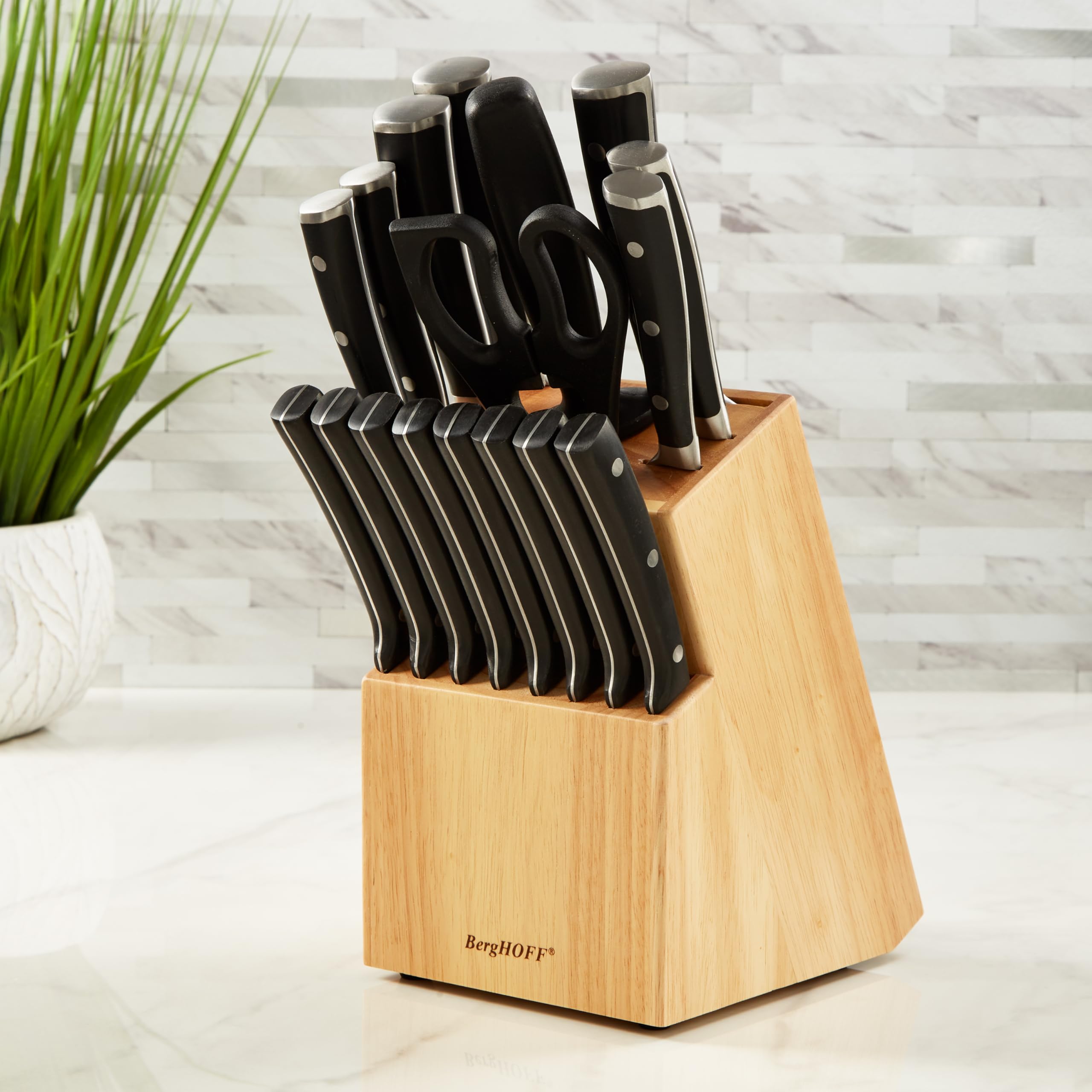 Amazon.com: BergHOFF Essentials 16Pc Hand-sharpened Kitchen Knife