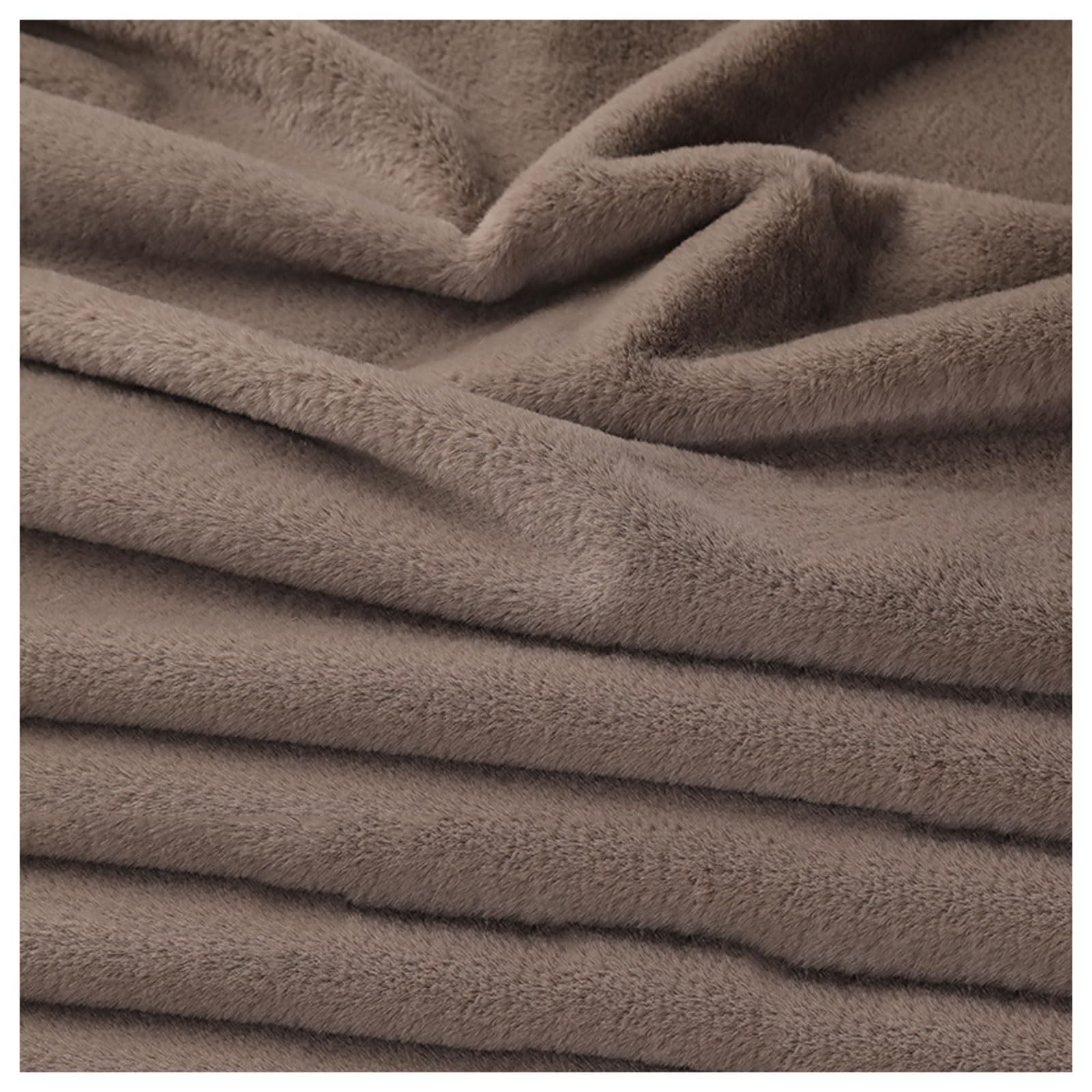Short Pile Fun Faux Fur Fabric Material, 63 Colors Smooth Faux Fur Material Squares Soft Plush Craft and Hobby Fabric, Fluffy Fabric Craft Cut Strip for Sewing, Pet Beds, 50x50cm (Color : Dark Khaki