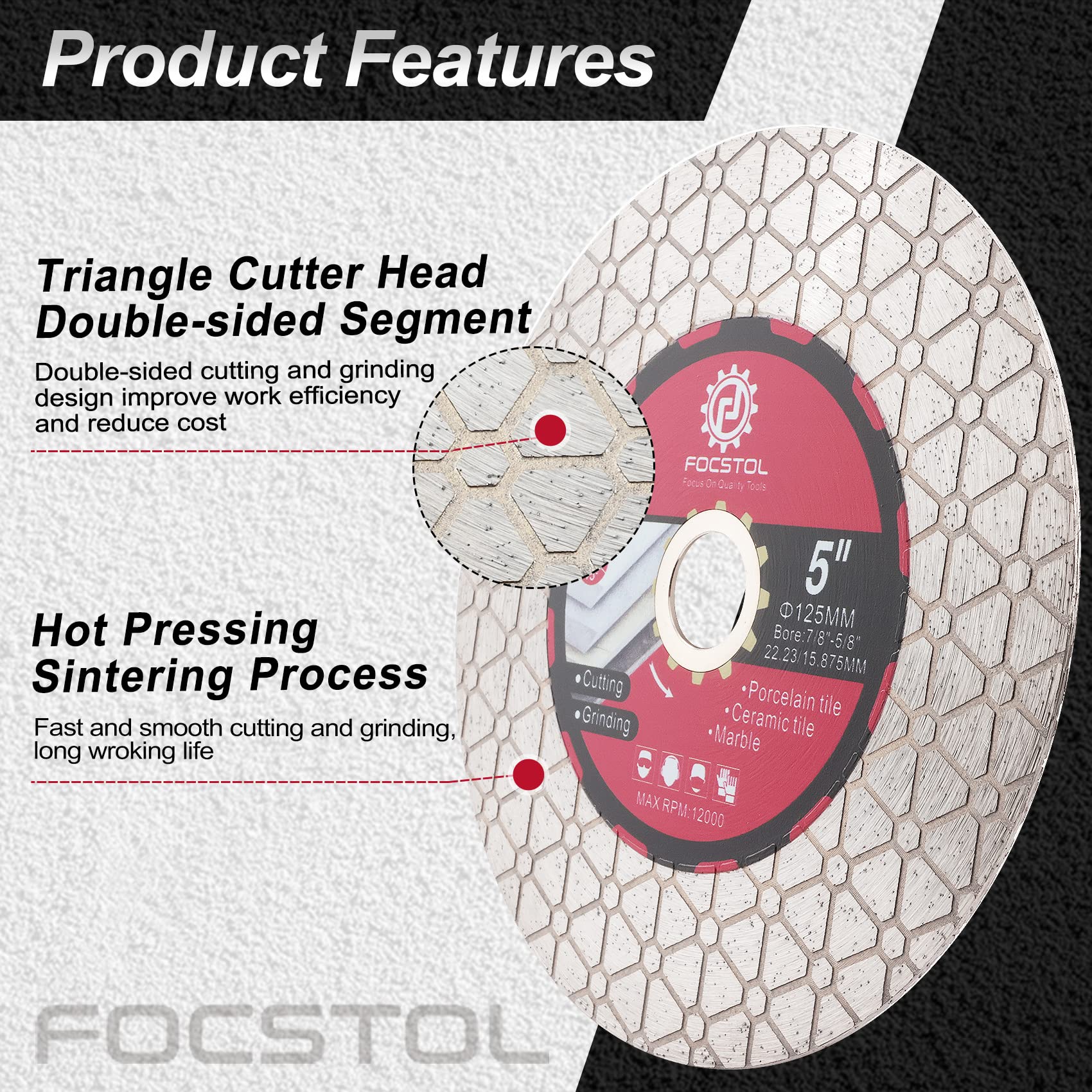 FOCSTOL Diamond Tile Saw Blade - Image 3
