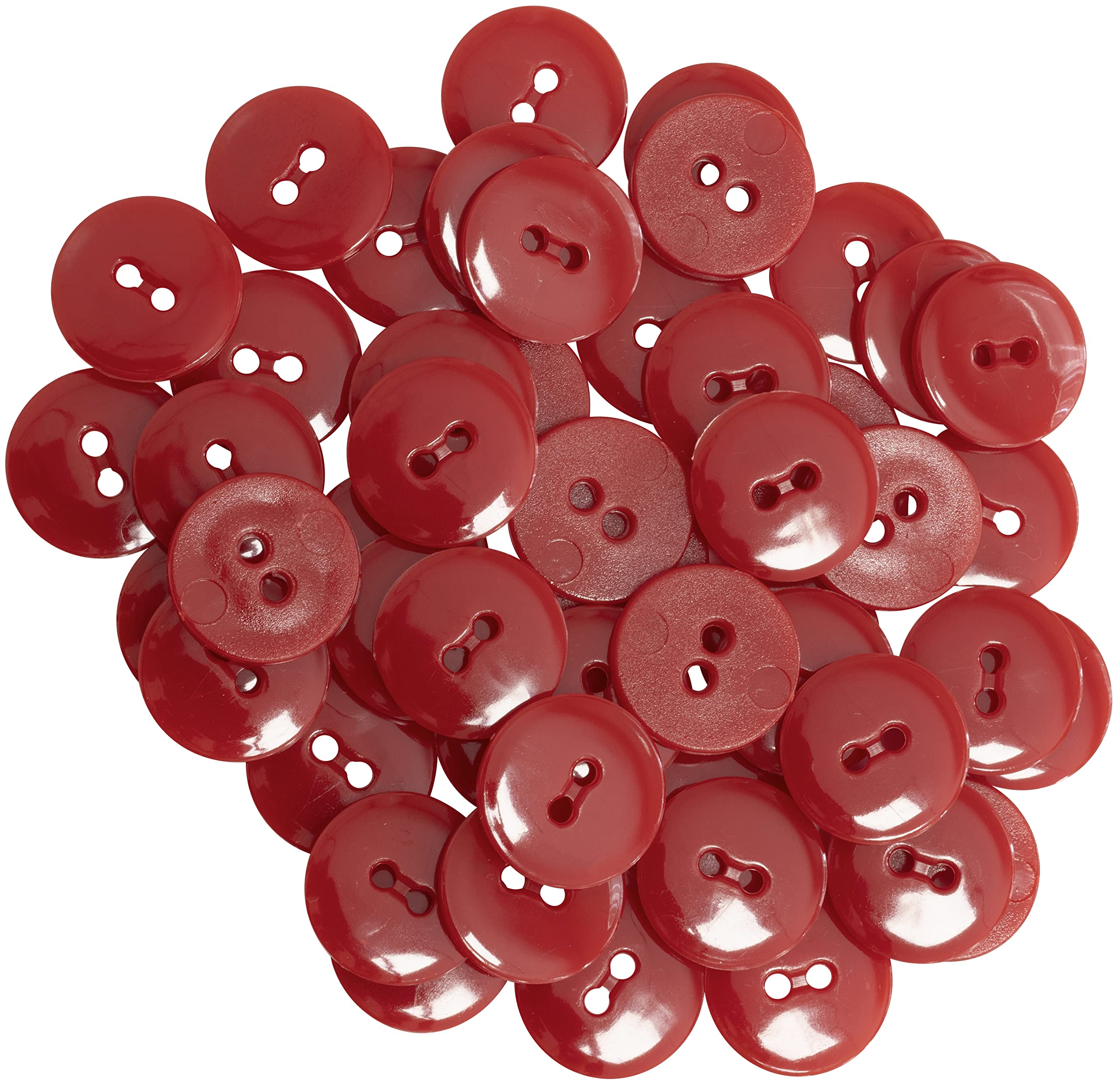 Lot De 50 Boutons à Coudre Ronds Blancs - Diamètre 15 Mm, 2 Trous, Plastique, Pour Vêtements, Mercerie, Projets Créatifs