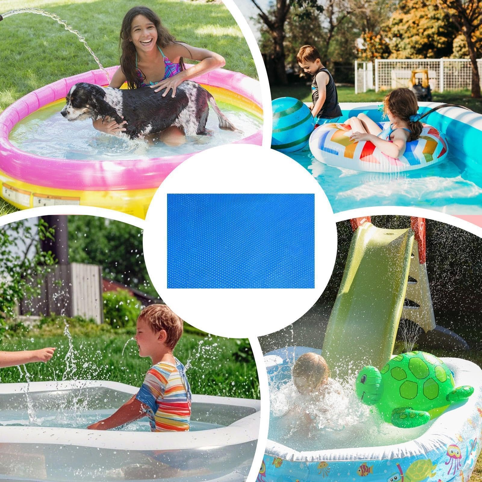 Bâche de piscine solaire pliable et imperméable, tapis d'isolation thermique pour piscines extérieures et spas, conserve la chaleur de l'eau pour le soleil d'été