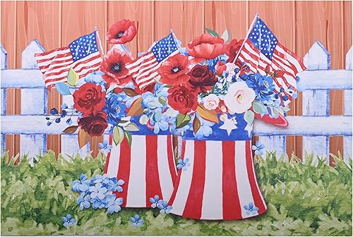 Alfombrilla de secado de platos con bandera estadounidense del 4 de julio, almohadilla seca de silicona absorbente para cafetera, estante de platos,