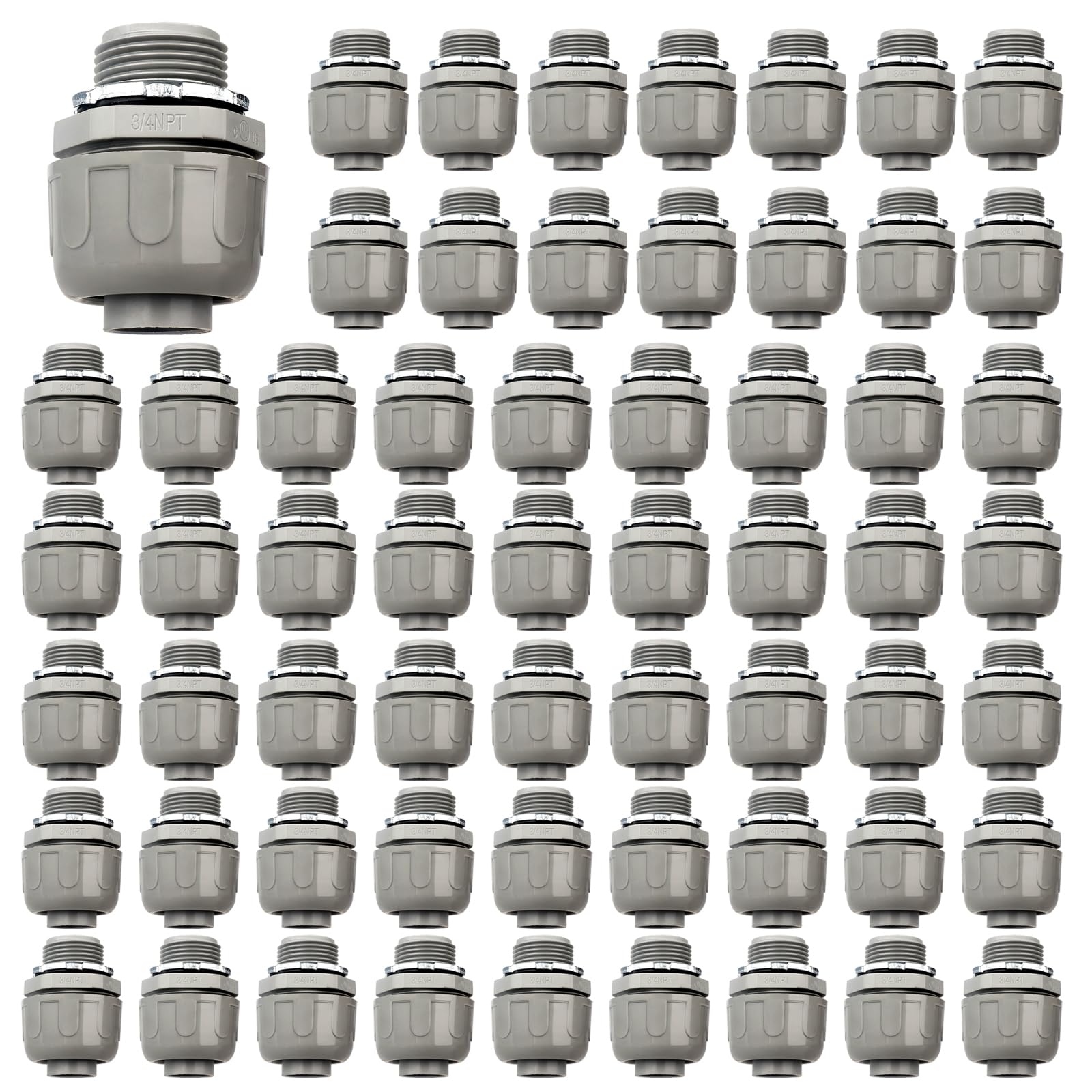 Conduit Connectors, 3/4 Inch, Straight, Grey, 20-Pack — Amazon image 12