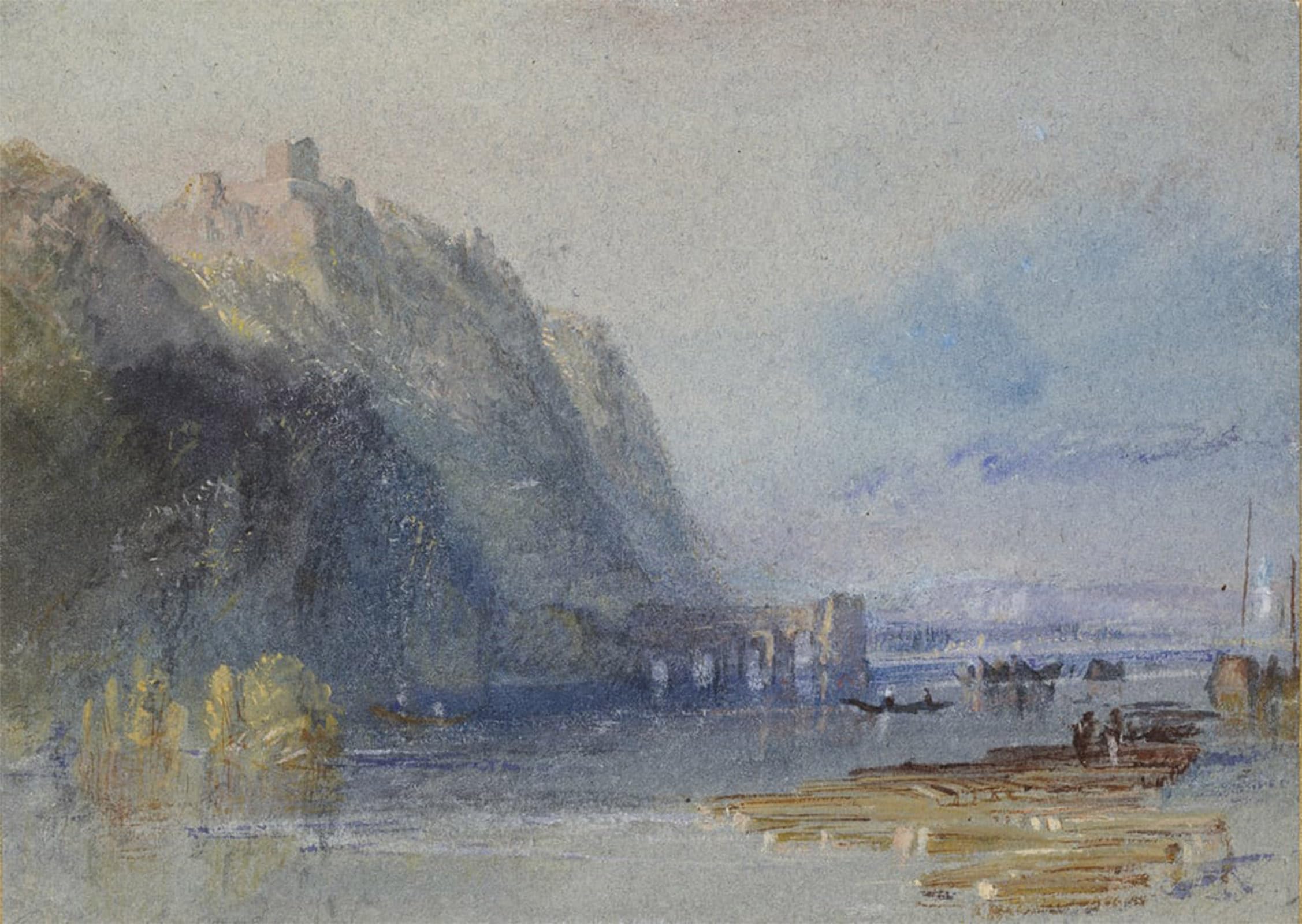 RZHRHJES Famous Painting Poster Art Canvas Print Retro Picture Chateau Hamelin by Mallord William Turner Poster Wall Art for Home Decor 60x90cm