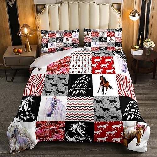 Juego de edredón de tamaño individual para niñas, juego de ropa de cama de animales de granja occidental, edredón de vaquera vaquera para niños y disponible en Yaxa Venezuela