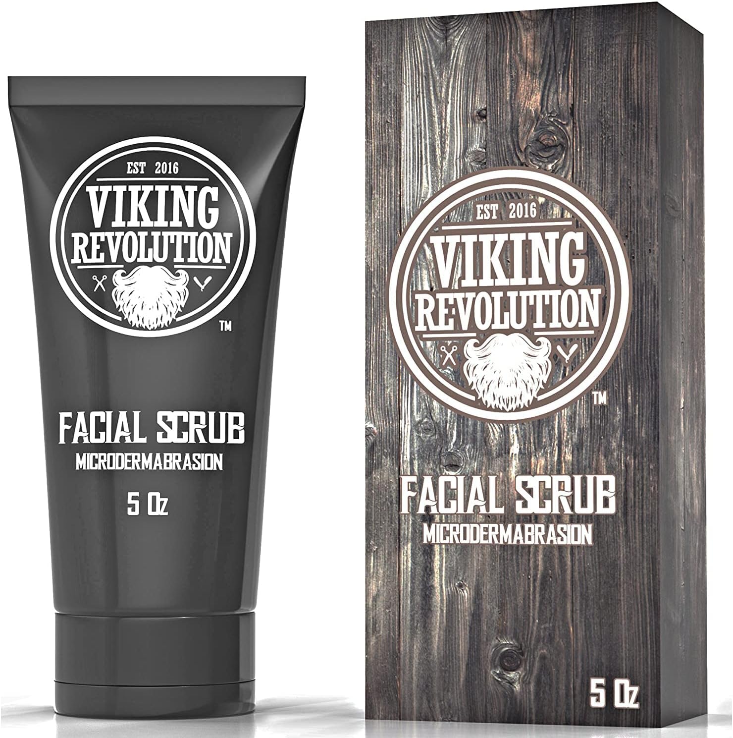 Viking Revolution Microdermabrasion Face Scrub for Men – Facial Cleanser for Skin Exfoliating, Deep Cleansing, Removing Blackheads, Acne, Ingrown Hairs – Men’s Face Scrub for Pre-Shave (1 Pack)