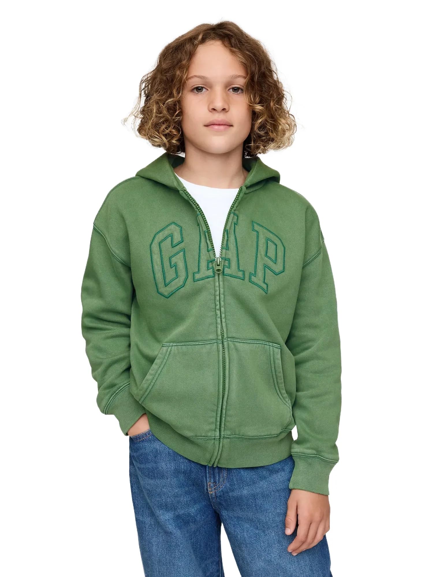 GAP Boys' Logo Full-zip Hoodie