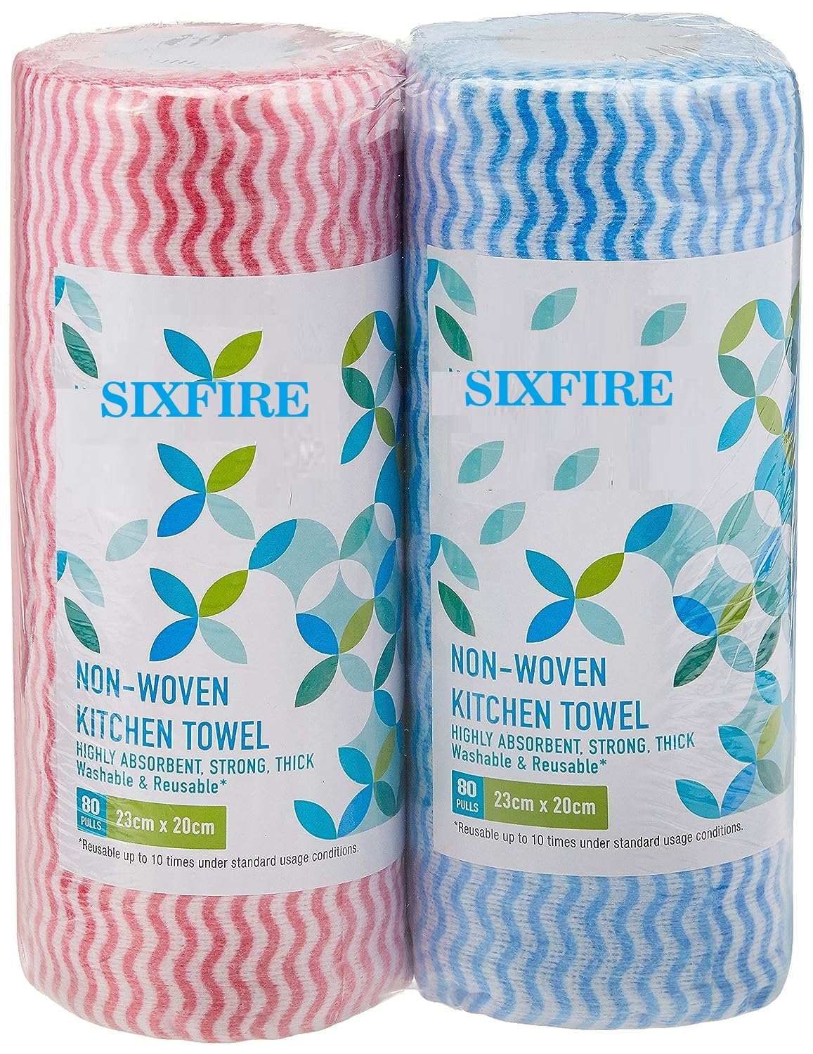 Sixfire Non Woven Reusable Kitchen Towel Roll Pack of 2 Multipurpose Washable Tissue Rolls For Wipes, Spills and Cleaning Kitchen Slabs 80 Pulls Per Roll, 160 Sheets (B0D57VN6GG) Amazon Price History, Amazon Price Tracker
