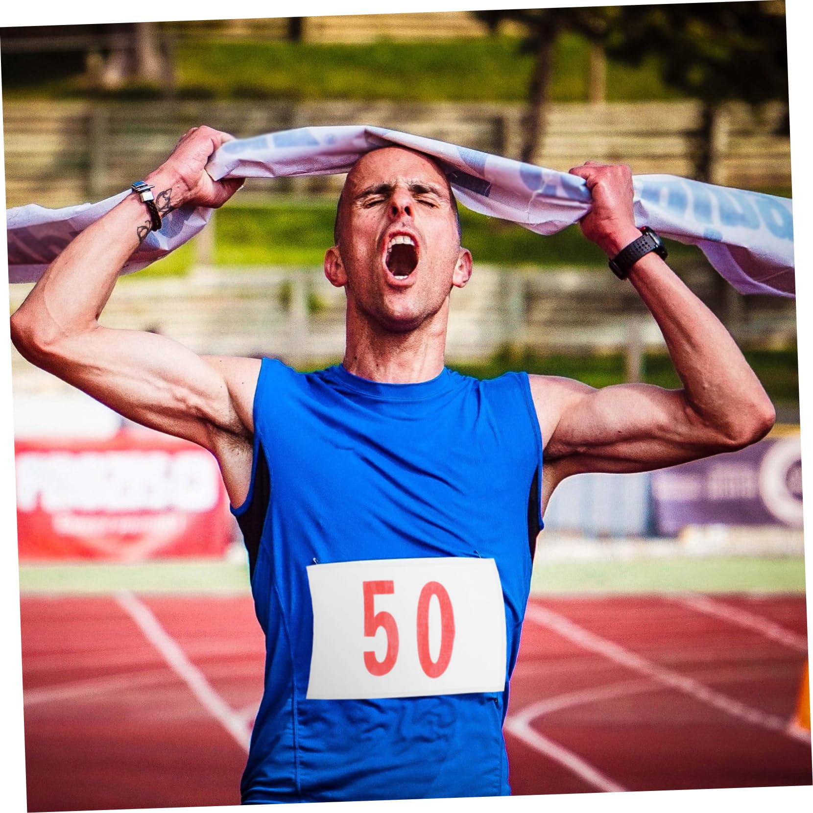 Gatuida Set 1 Pettorali da Gara Clip in Poliestere e Metallo, Compatto e Resistente per Eventi Sportivi in Palestra e Sopravvivenza