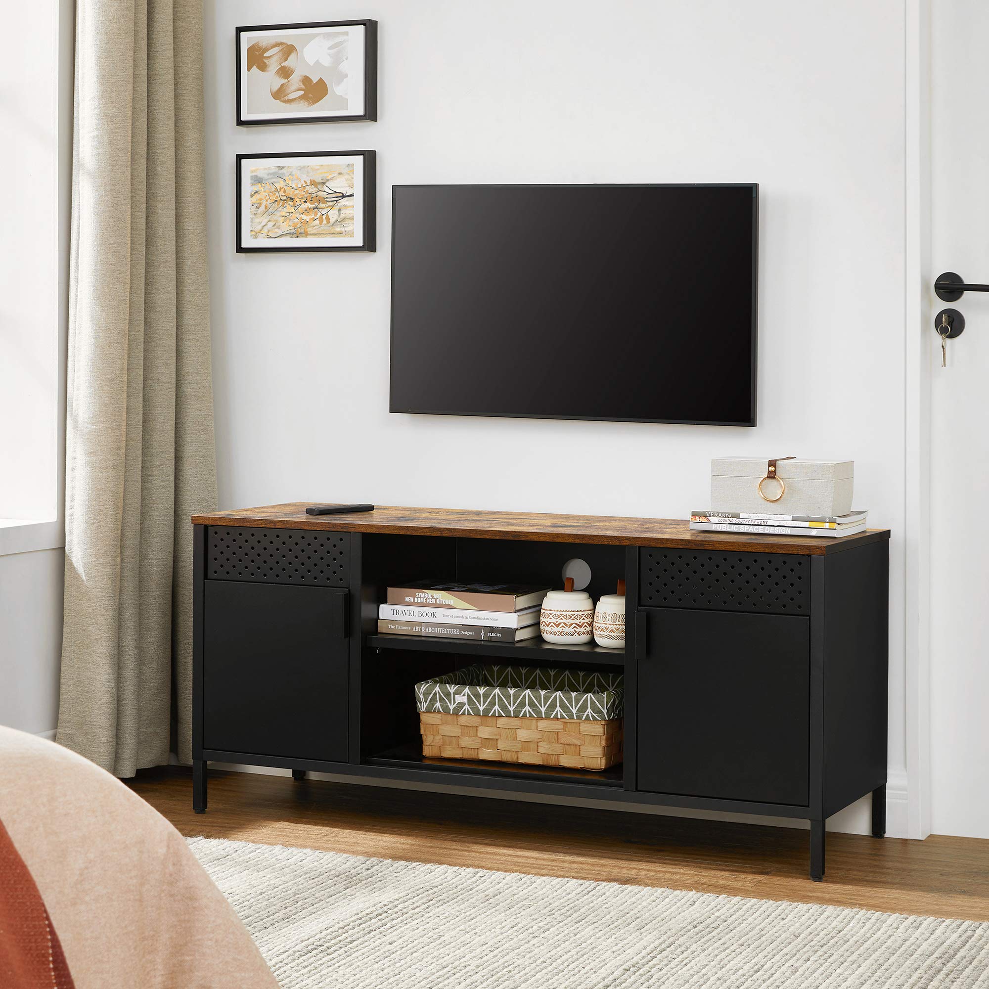 Buy SONGMICS TV Stand for TV up to 55 Inches, Entertainment Center, TV