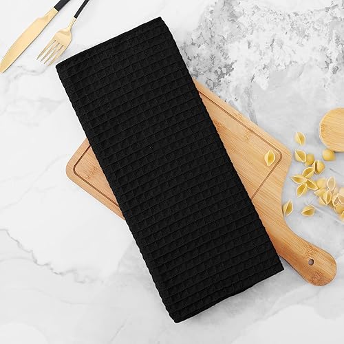 Miniatura 51 de Homaxy Trapos de cocina de microfibra con tejido de gofre, 12 x 12 pulgadas, ultra absorbentes y de color sólido, paños de cocina de secado rápido