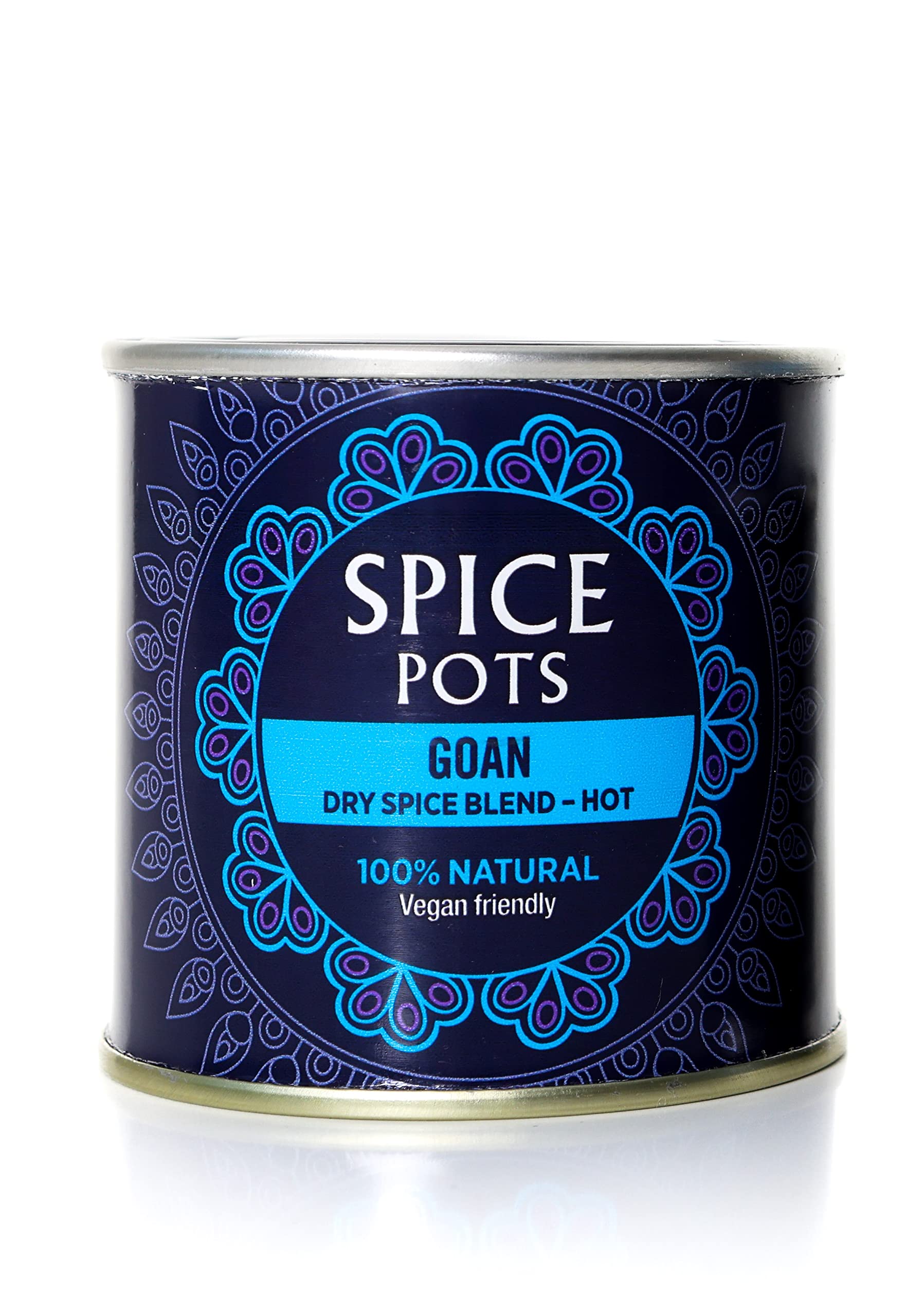 Goan Curry Powder by Spice Pots - 100% Natural Ingredients - Gluten Free & Vegan Indian Curry Powder - Dry Spice Mix For Fish, Chicken & Vegetarian Dishes (Hot Heat) - 80g Pots