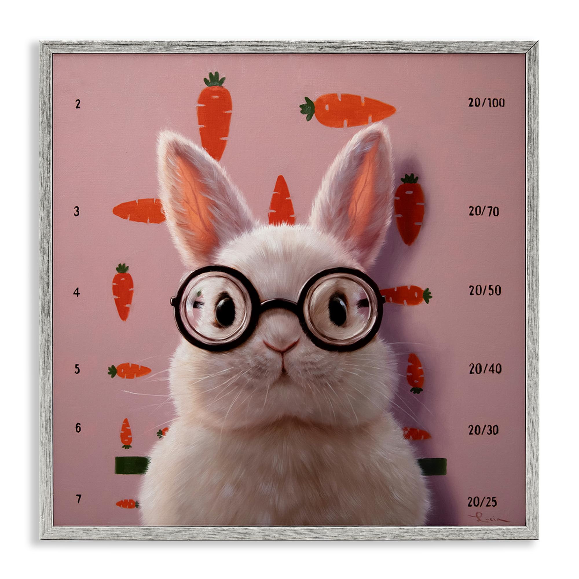 Tableau giclée lapin Lucia Heffernan Stupell Industries 61 cm cadeau original crémaillère