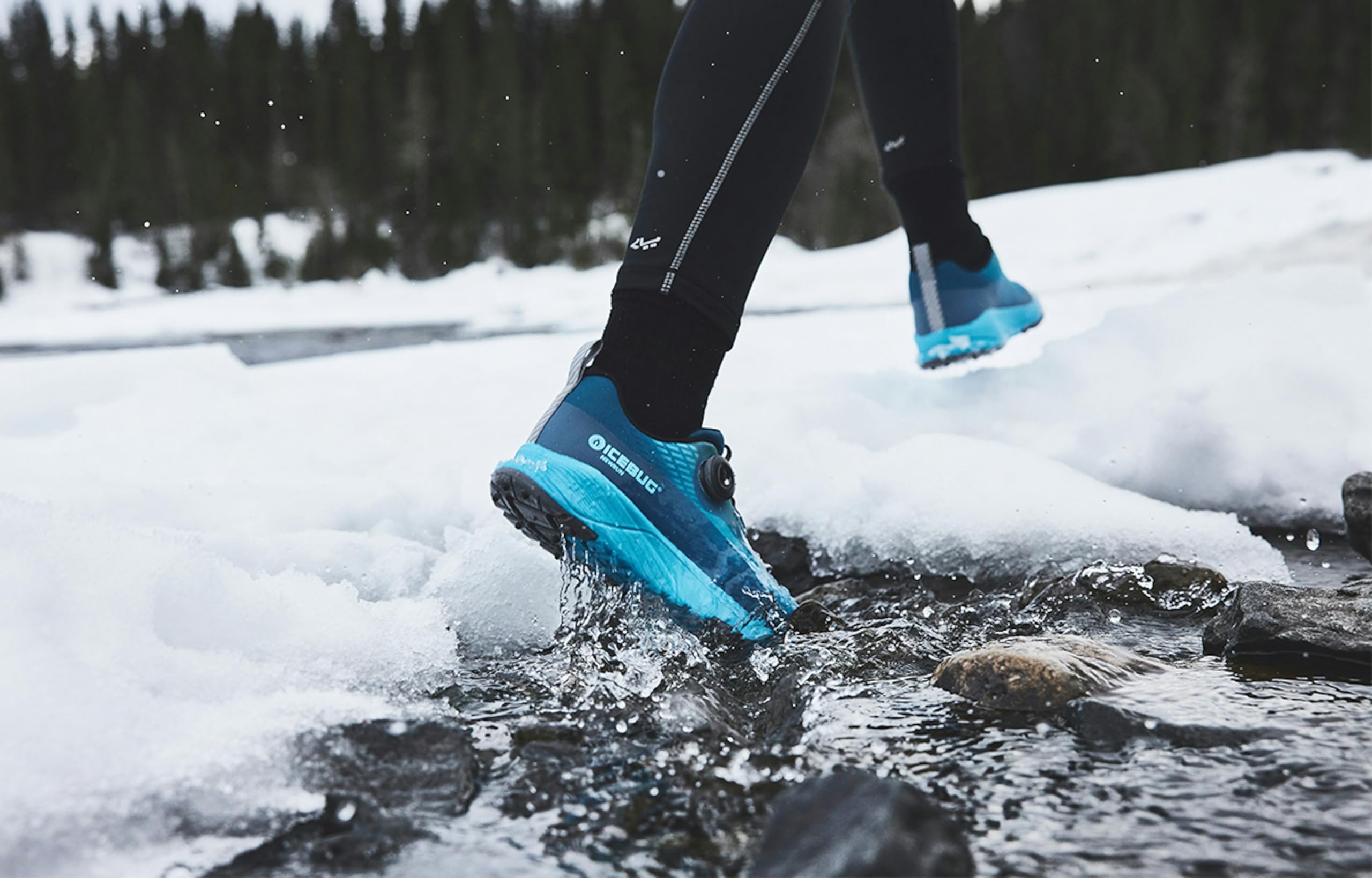 Icebug NewRun BUGrip GTX Trail Running Zapato para mujer con suela de tracción tachonada de carburo