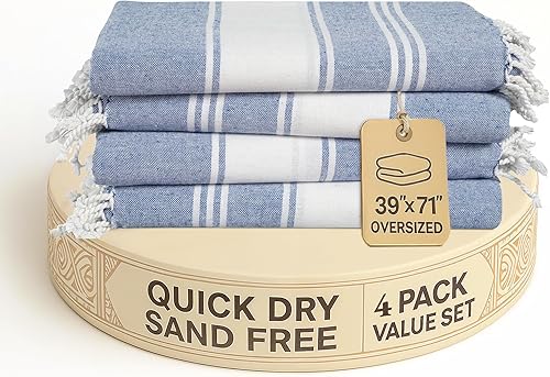 Vista 67 de LANE LINEN Toalla de Playa, Paquete de 2 Toallas de Playa de Gran Tamaño, 39"x71", Toallas de Piscina de Secado Rápido para Adultos, Absorbentes a