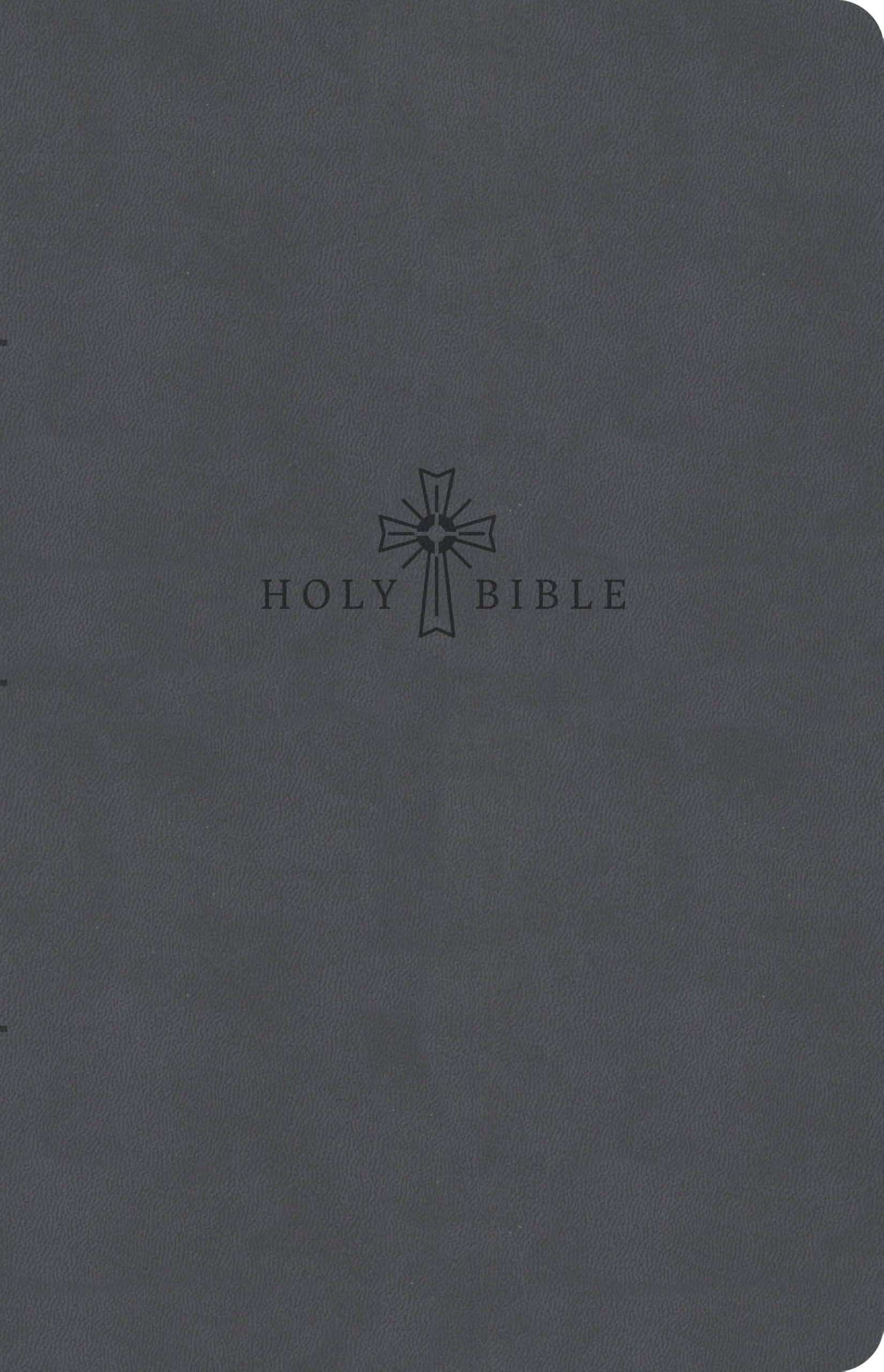 KJV Premium Gift Bible, Charcoal LeatherTouch